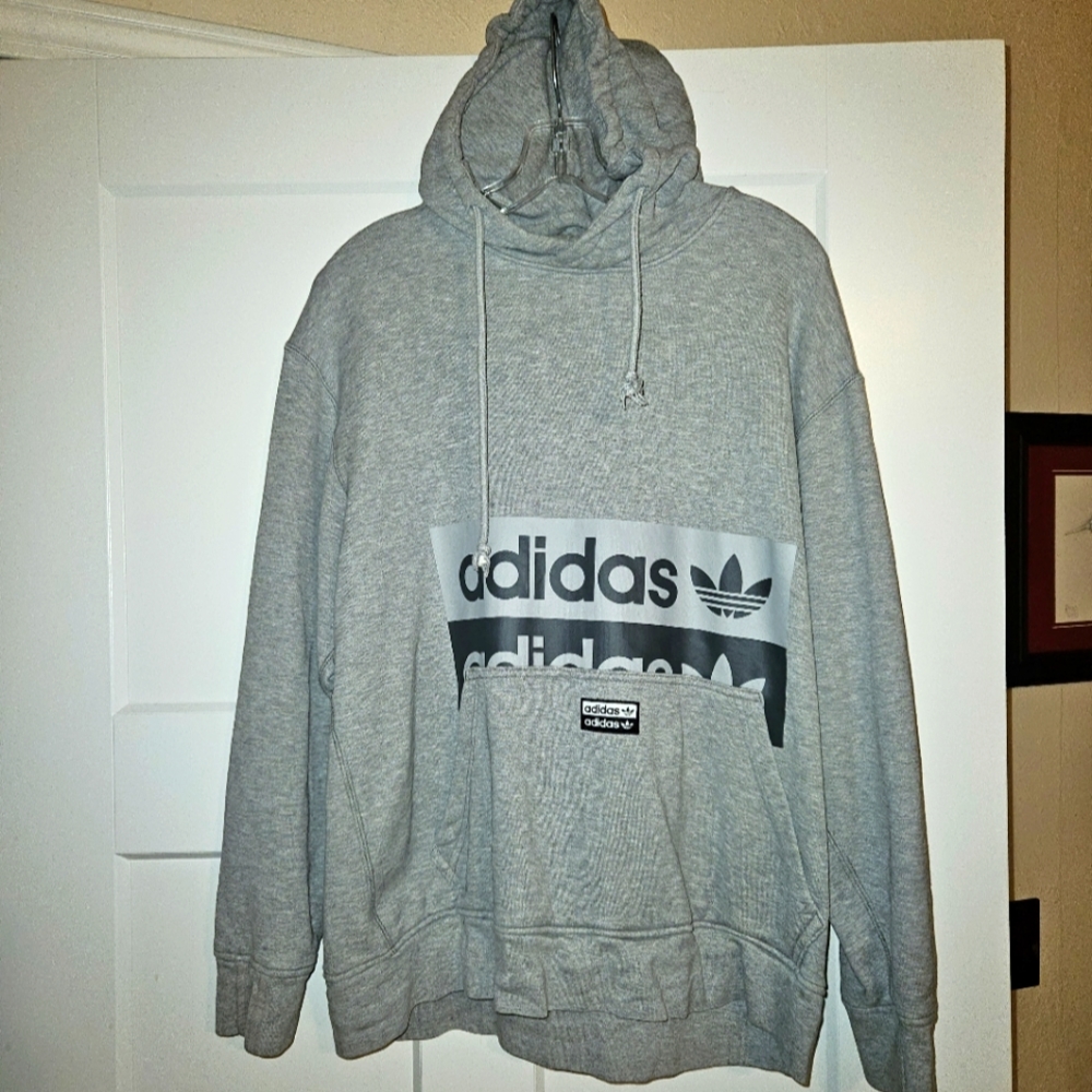 Adidas Oversized Hoodie Logo Sweatshirt, Sz M